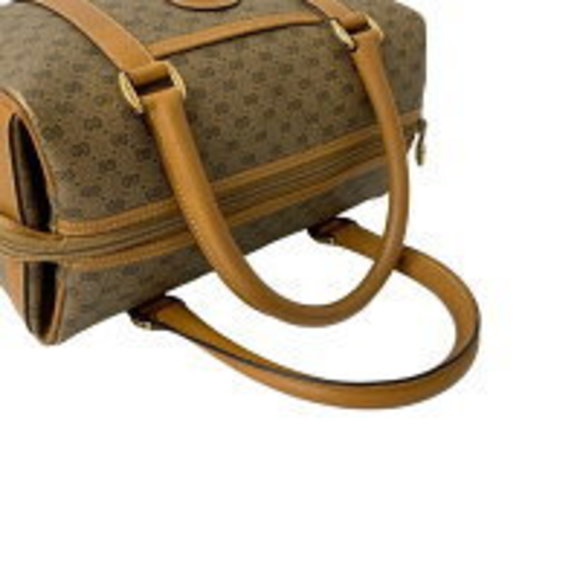 GUCCI GG logo leather handbag Boston bag camel - Picture 4 of 9